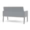 Lesro Mystic Lounge Reception Loveseat, Black, RS Fog Upholstery ML1501 - alternate 2